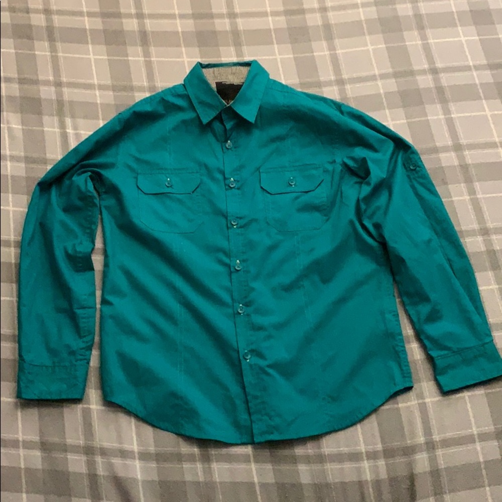 Teal boys shirt